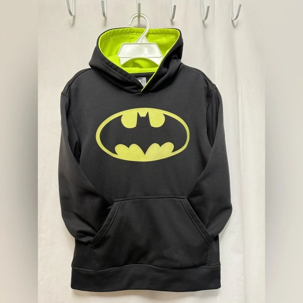 Batman Hoodie Sweat Shirt Boys Large A0120